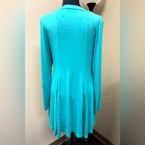 Soft Surroundings Blue Long Sleeve Fitted V Neck  Tunic size Small - Picture 3 of 8